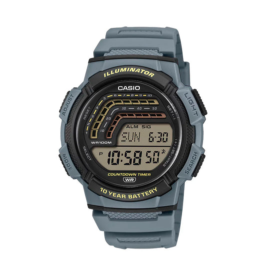 WS-1800-2AVDF | RELOJ DE GOMA DEPORTIVO PARA HOMBRE CASIO - GRIS