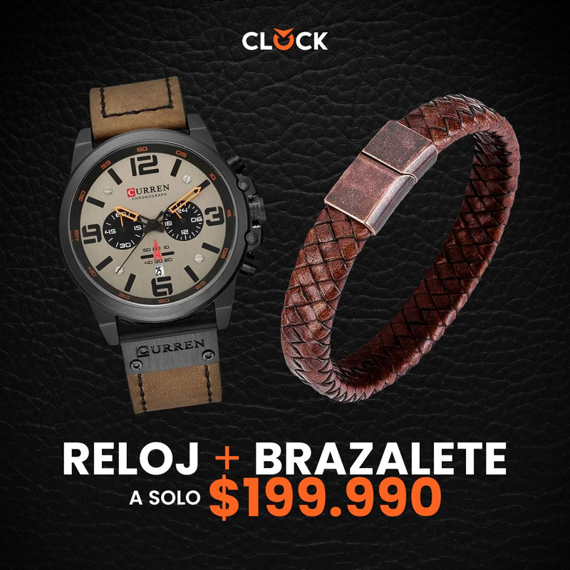 PACK CUERO RELOJ + PULSERA |  SKU: CUR-27 | BRA-33