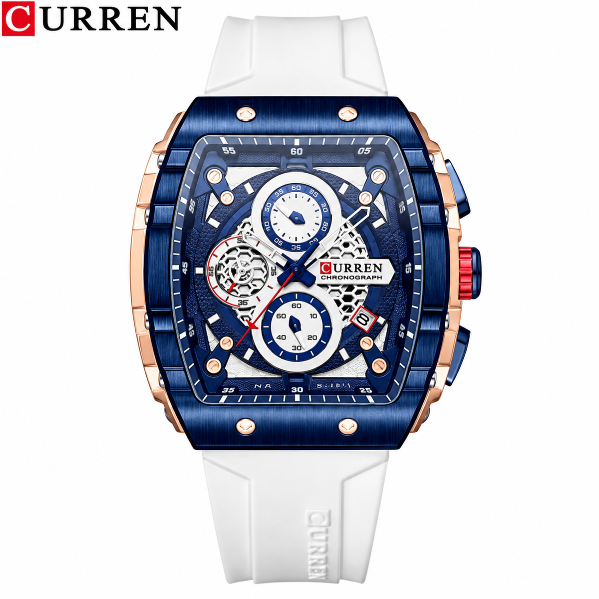 8442 | RELOJ CURREN ORIGINAL CRONÓGRAFO SILICONA | CUR-124, CUR-125