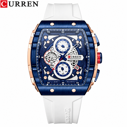 8442 | RELOJ CURREN ORIGINAL CRONÓGRAFO SILICONA | CUR-124, CUR-125