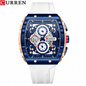 8442 | RELOJ CURREN ORIGINAL CRONÓGRAFO SILICONA | CUR-124, CUR-125