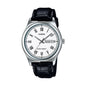 MTP-V006 | RELOJ CASIO ORIGINAL DE CUERO NEGRO | CAS-241, CAS-242