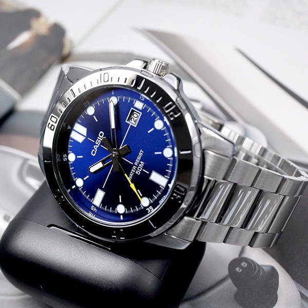 MTP-VD01D | RELOJ CASIO ORIGINAL DE ACERO/CUERO | CAS-265, CAS-269, CAS-270