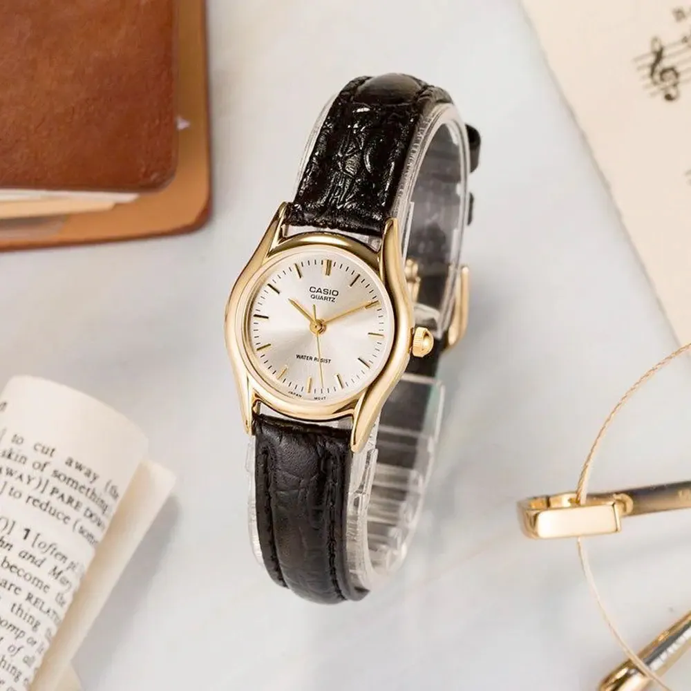 LTP-1094 | RELOJ CASIO ORIGINAL DE CUERO DORADO | CAS-173, CAS-174, CAS-175