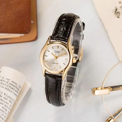 LTP-1094 | RELOJ CASIO ORIGINAL DE CUERO DORADO | CAS-173, CAS-174, CAS-175