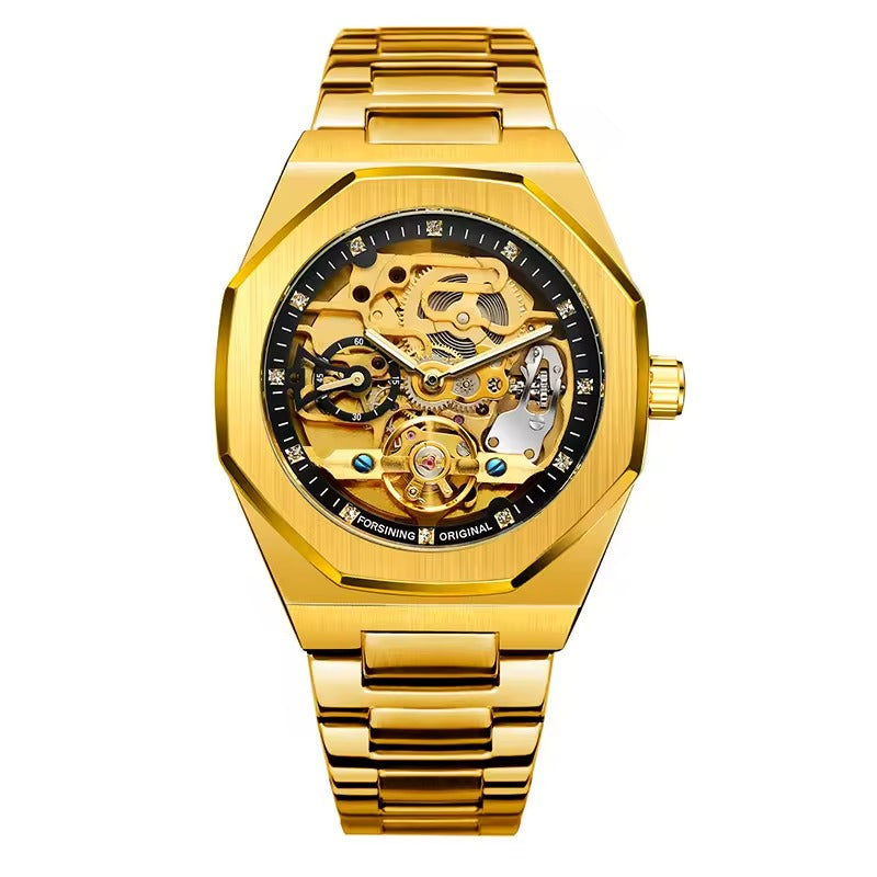 RELOJ FORSINING 100 ORIGINAL AUTOMÁTICO NEGRO, PLATEADO, DORADO | FOR-28 , FOR-29, FOR-30