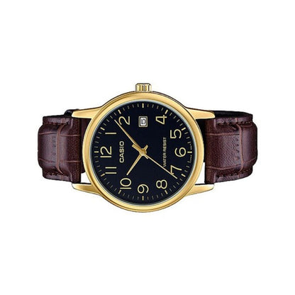 MTP-V002GL/LTP-V002GL RELOJ CASIO ORIGINAL DE CUERO ANALÓGICO PARA PAREJA | CAS-120, CAS-37