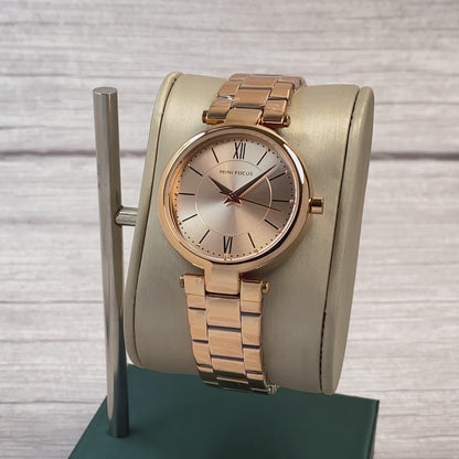 RELOJ MINIFOCUS MUJER - LUJO DORADO ROSADO | SKU: MIN-17