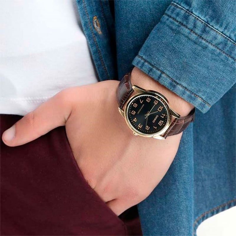 MTP-V001 RELOJES CASIO CUERO NEGRO | SKU: CAS-228 - CAS-229 - CAS-230 - CAS-3
