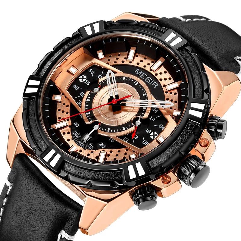 RELOJ MEGIR - ELEGANTE ORO ROSA | SKU: MEG-15 - CLOCK-PERU