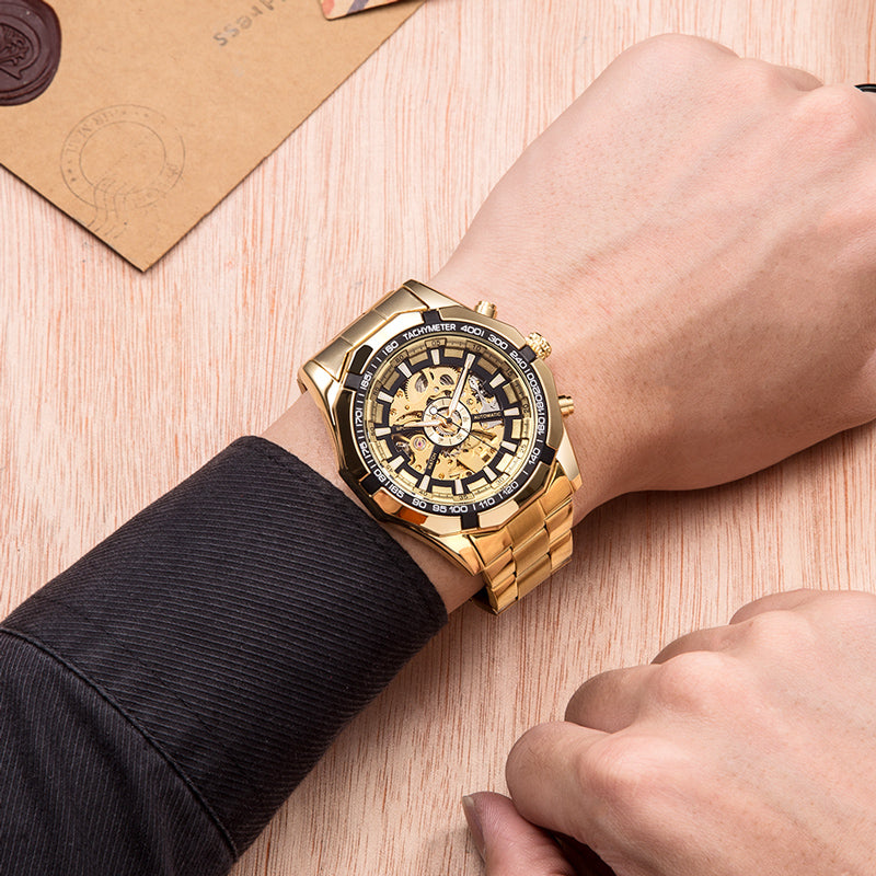 RELOJ FORSINING - AUTOMÃŒÂTICO DORADO | SKU: FOR-2 - CLOCK-PERU