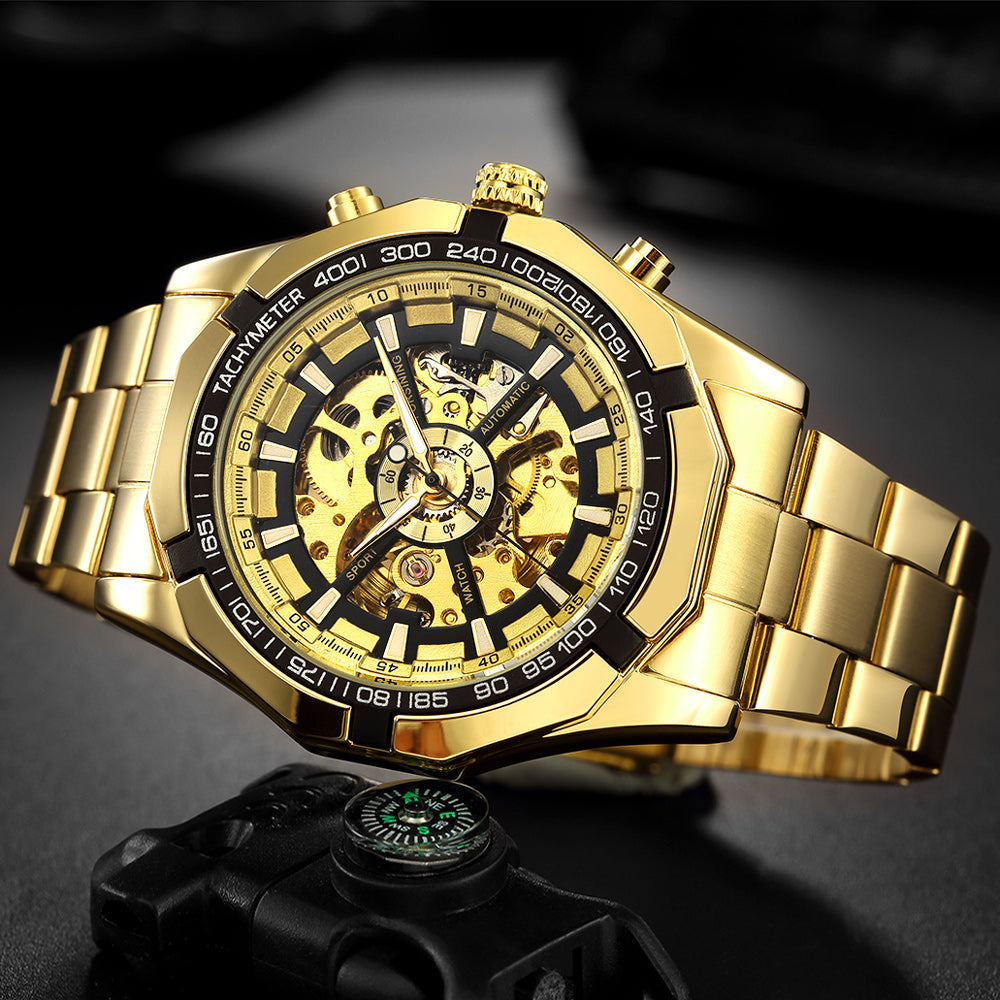 RELOJ FORSINING - AUTOMÃŒÂTICO DORADO | SKU: FOR-2 - CLOCK-PERU