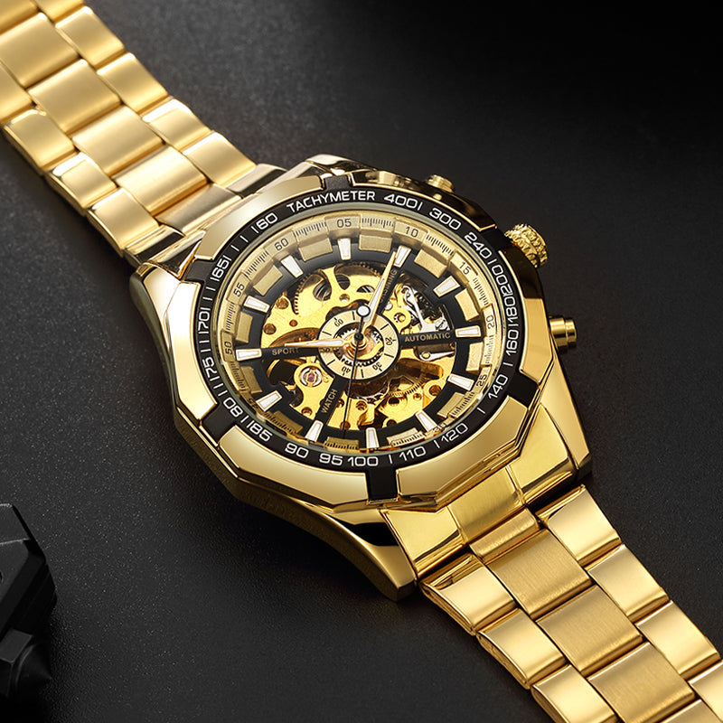 RELOJ FORSINING - AUTOMÃŒÂTICO DORADO | SKU: FOR-2 - CLOCK-PERU