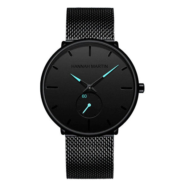 RELOJ HANNAH MARTIN MATE NEGRO Y CELESTE CRIMINAL | SKU: HAN-28