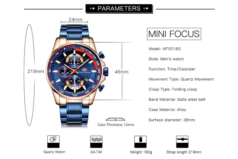 RELOJ MINIFOCUS - MULTI COLOR ACERO | SKU: MIN-14