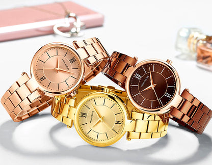 RELOJ MINIFOCUS MUJER - LUJO DORADO ROSADO | SKU: MIN-17