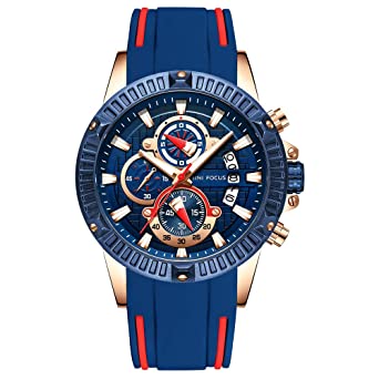 RELOJ MINIFOCUS - AZUL CON ROJO | SKU: MIN-5 - CLOCK-PERU