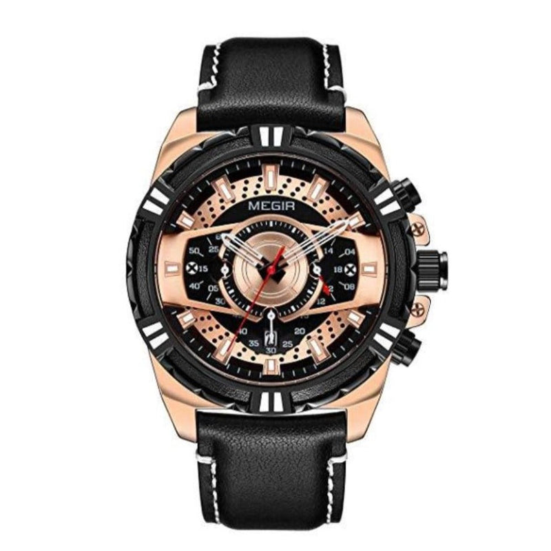 RELOJ MEGIR - ELEGANTE ORO ROSA | SKU: MEG-15 - CLOCK-PERU