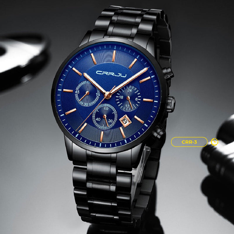 RELOJ CRRJU NEGRO 2260 
ELEGANTE PARA HOMBRE - COLOMBIA 