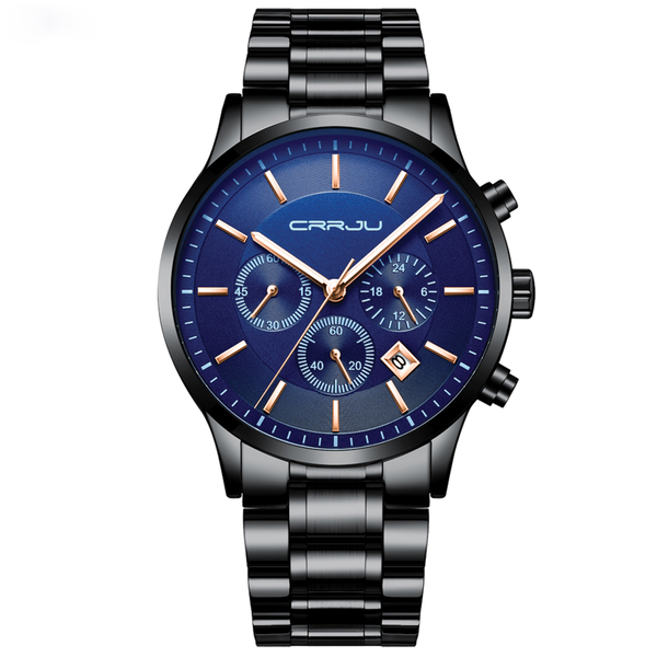 RELOJ CRRJU NEGRO 2260 
ELEGANTE PARA HOMBRE - COLOMBIA 