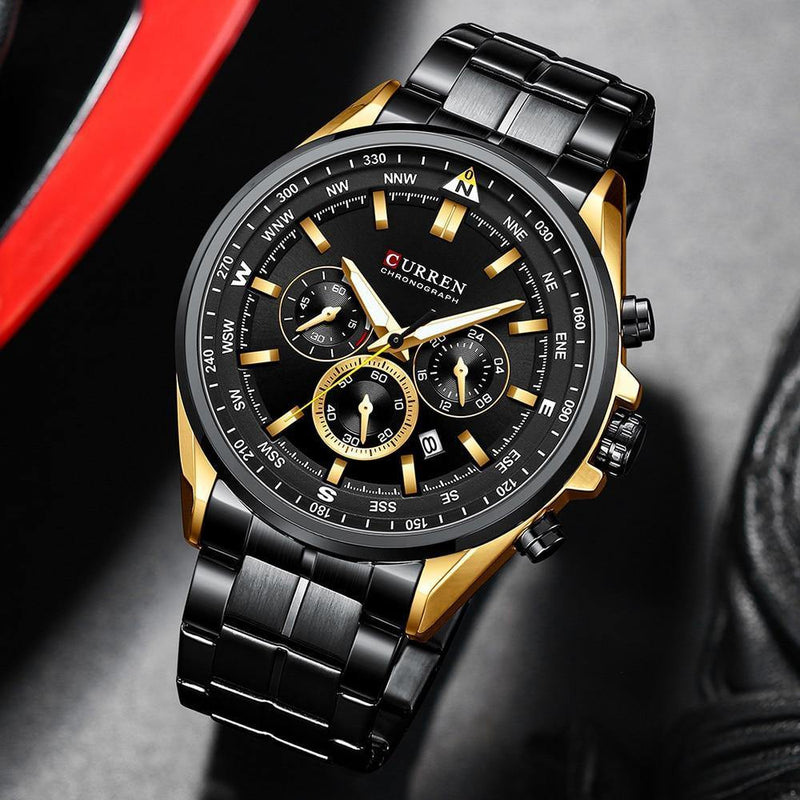 Reloj Curren Casual Negro 
8355-3 CUR-82 para Hombre Acero