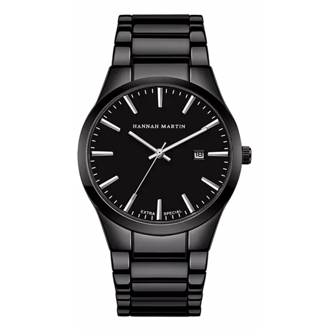 Reloj Hannah Martín Casual Elegante Acero Negro Plateado HAN-52 17551-DB para Hombre Colombia
