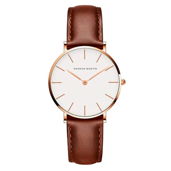 Reloj Hannah Martin Casual Marrón Cuero CH02 HAN-20 para Mujer