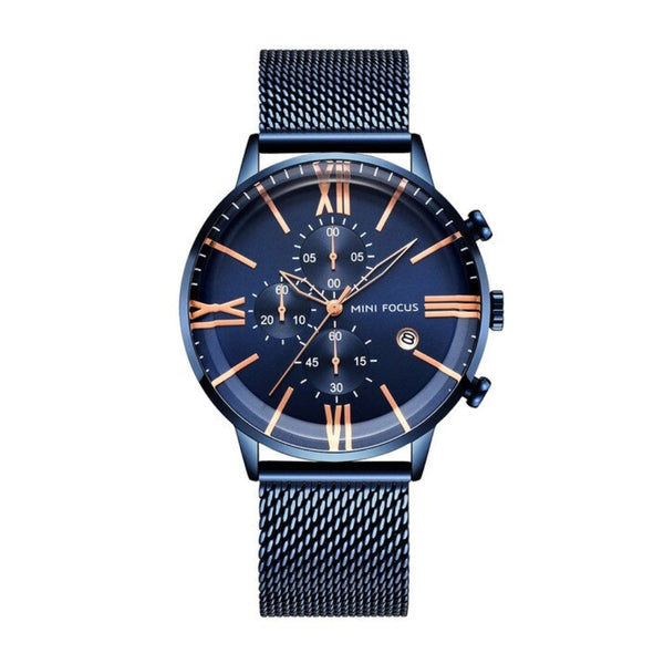 Reloj Minifocus Casual Elegante Acero Azul MIN-11 0236G para Hombre