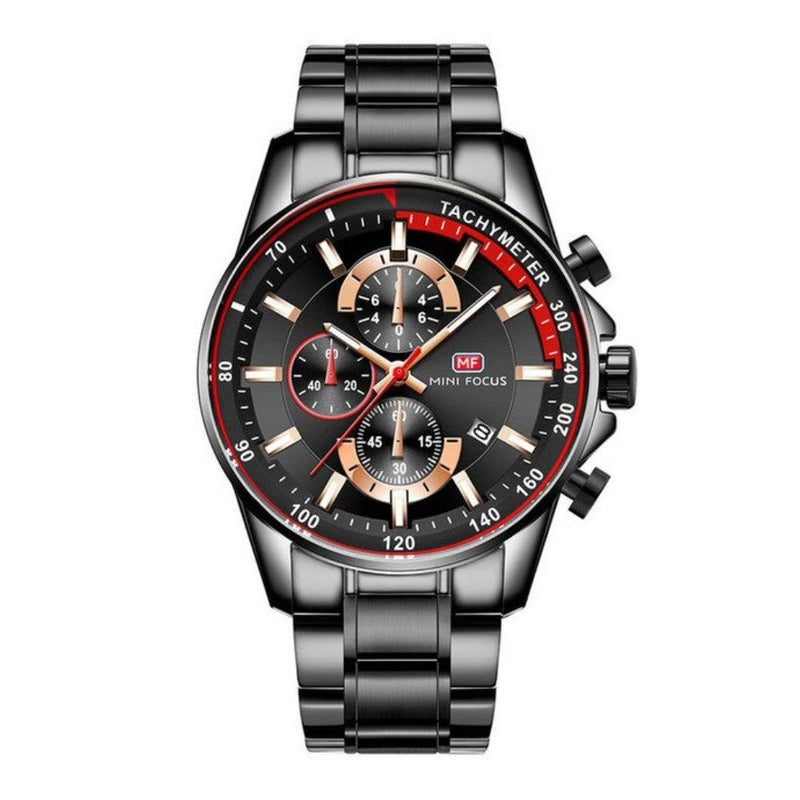 Reloj Minifocus Casual Elegante Acero Negro MIN-13 0278-SB para Hombre