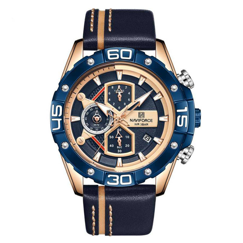 RELOJ NAVIFORCE AZUL CUERO
PARA HOMBRE  NAV-63