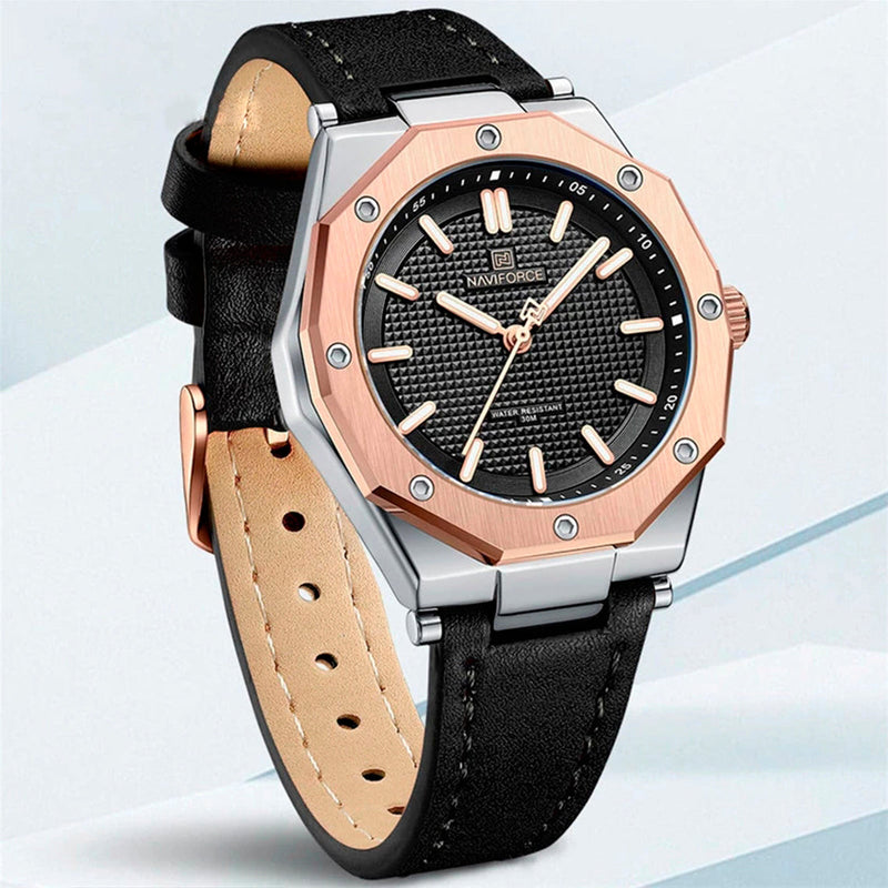 RELOJ NAVIFORCE CUERO PARA MUJER