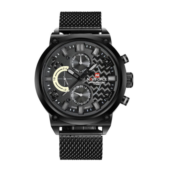 RELOJ NAVIFORCE - DEPORTIVO ANALOGICO NEGRO |  NAV-41 - CLOCK-COLOMBIA