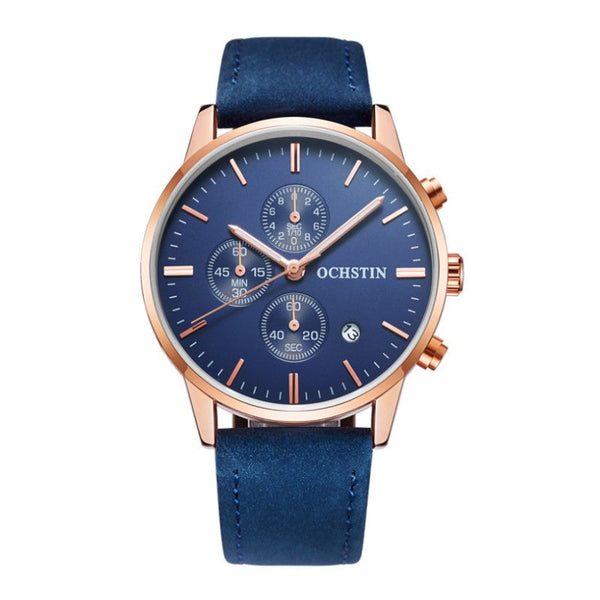 Reloj Ochstin Casual Azul Cuero OCH-11 6084A-B para Hombre