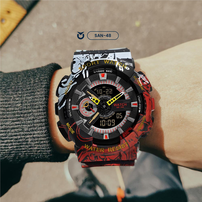 Reloj Sanda 299 Deportivo Rojo para Hombre Envios a Todo Colombia