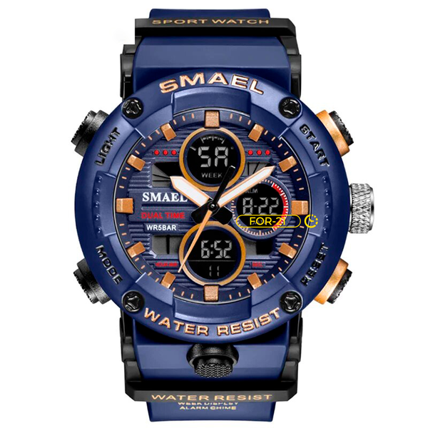 RELOJ SMAEL AZUL ORIGINAL CLOCK-COLOMBIA