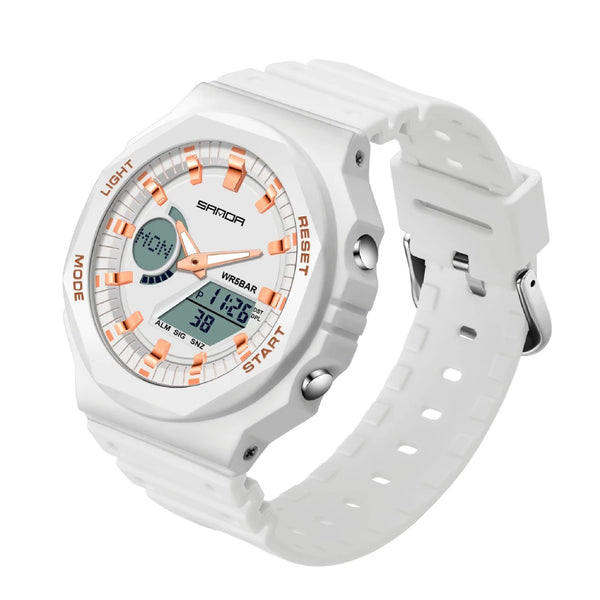 RELOJ SANDA MODERNO BLANCO CASUAL  | SAN-40